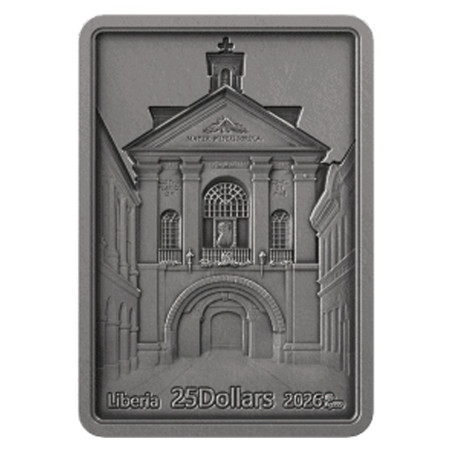 25 Dollars Argent 2026 dorée et colorisée - Notre-Dame de la porte de l’Aurore (3)