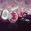 1 Dollar Argent BE 2026 colorisée - Roselin pourpré et magnolias (4)