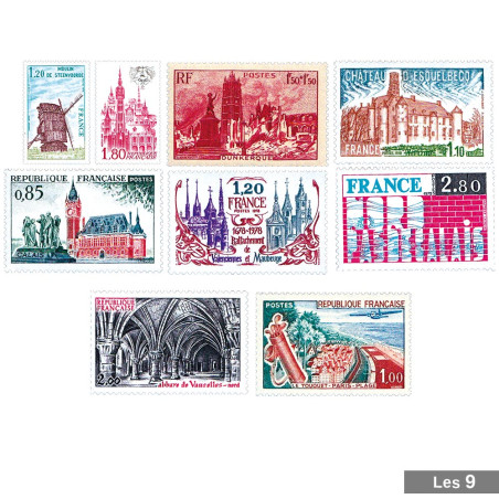 9 timbres Nord-Pas-de-Calais