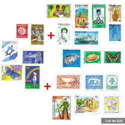 Lot de 625 timbres Moyen-Orient