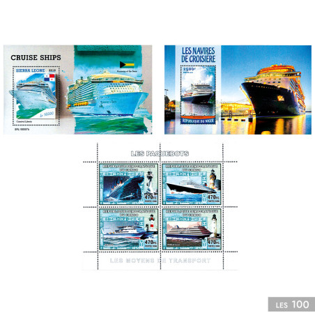 80 timbres bateau de croisière