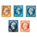5 timbres Napoléon III