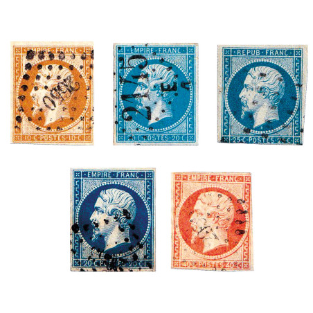 5 timbres Napoléon III