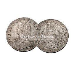 cu d'Argent Louis XV aux lauriers