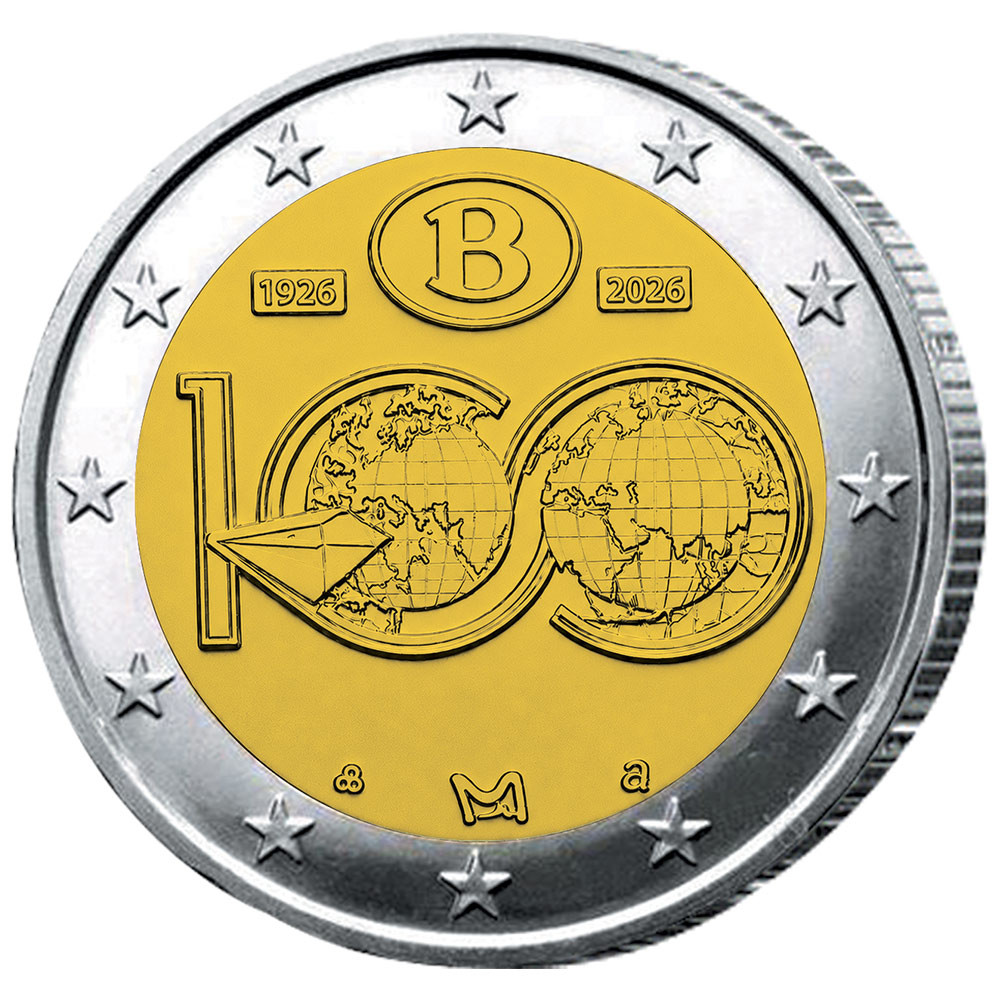 2 Euro Belgique BU 2026 - 100 ans de Société nationale  des chemins de fer belges