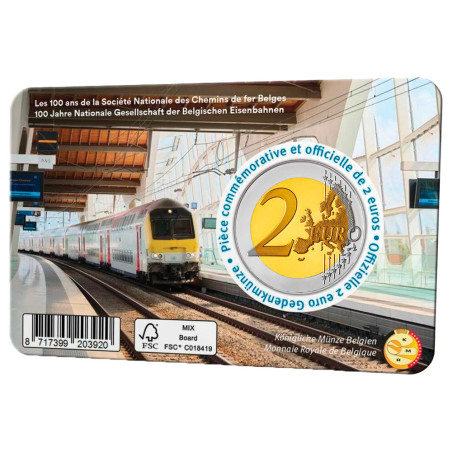 2 Euro Belgique BU 2026 - 100 ans de Société nationale  des chemins de fer belges (2)
