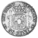 50 Centimes Argent  Espagne 1880-1885 - Alfonso XII (2)