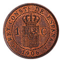 1 Centime Bronze Espagne 1906 - Alfonso XIII (2)