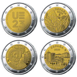 Lot 4 x 2 Euro Espagne 2023-2022