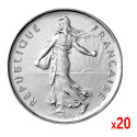 Lot 20 pièces de 1 Franc