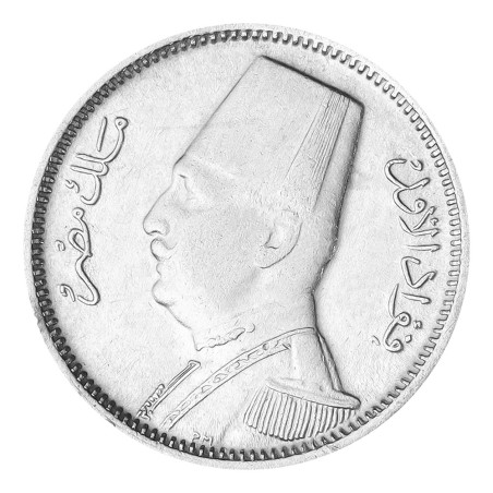 2 Piastres Argent Égypte 1929 - Roi Fuad I