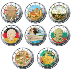 Lot 8 x 2 Euro 2026 colorisées