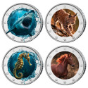 Lot 4 x 2 Euro Animaux enduites
