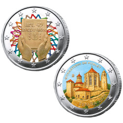 Lot 2 x 2 Euro Espagne colorisées