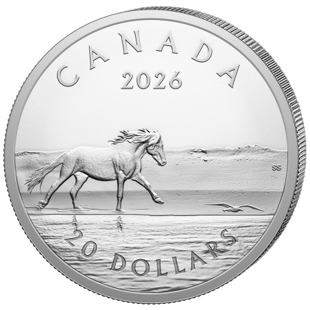 20 Dollars Argent Canada BE 2026 - Cheval de l’Île de Sable