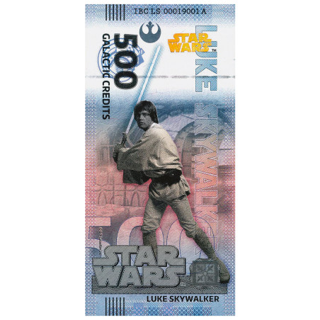 Billet Souvenir 500 Crédits Galactic - Luke Skywalker (2)