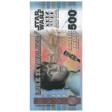 Billet Souvenir 500 Crédits Galactic - Luke Skywalker (3)