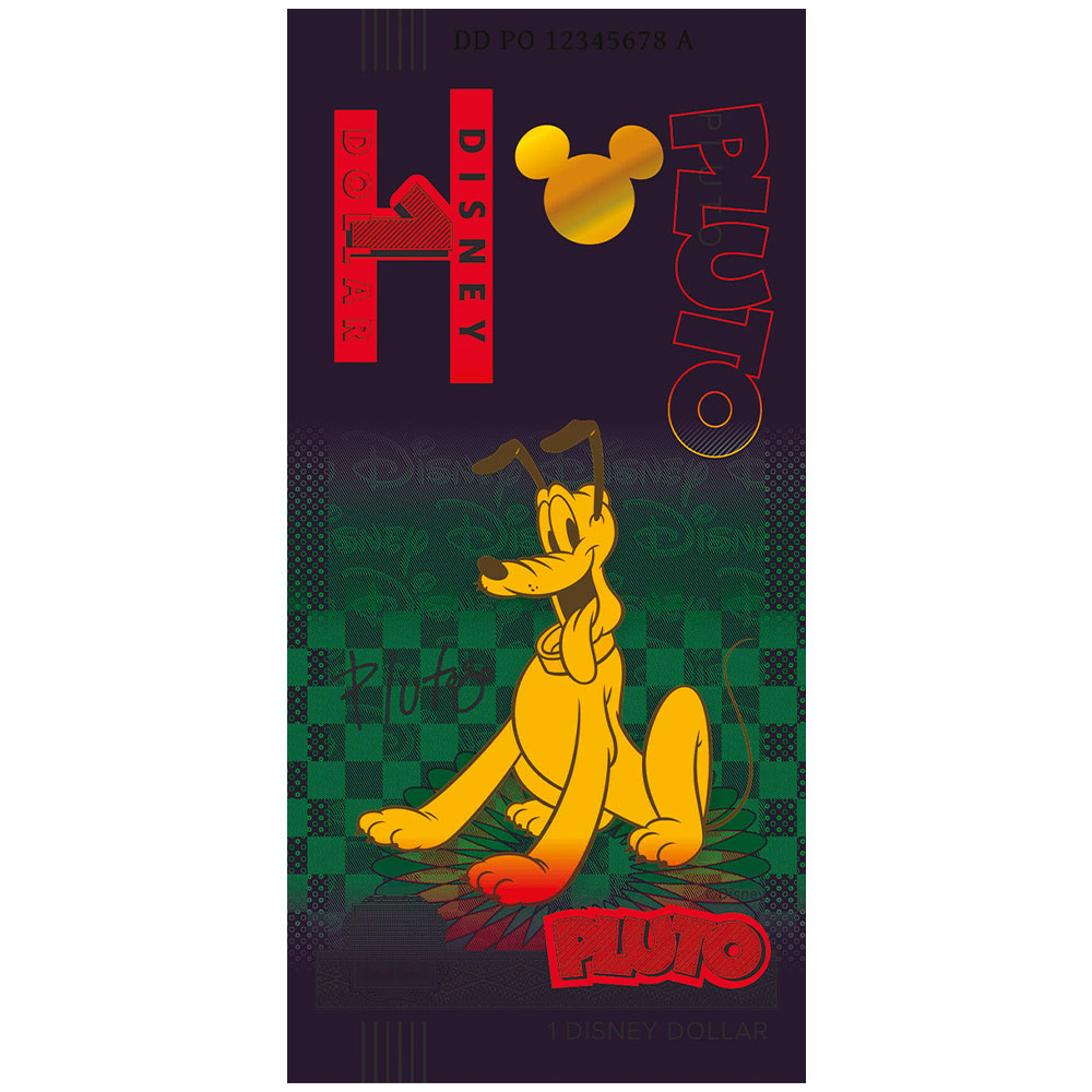 Billet souvenir 1 Dollar Disney - Pluto