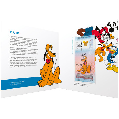 Billet souvenir 1 Dollar Disney - Pluto (5)