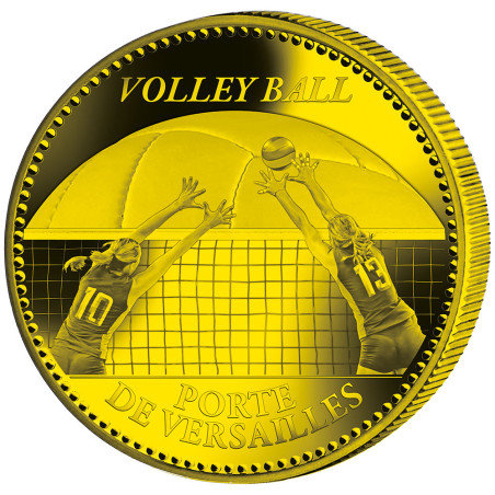 Pièce de collection dorée - Volleyball