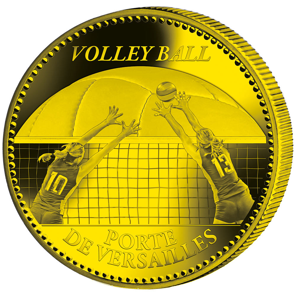 Pièce de collection dorée - Volleyball