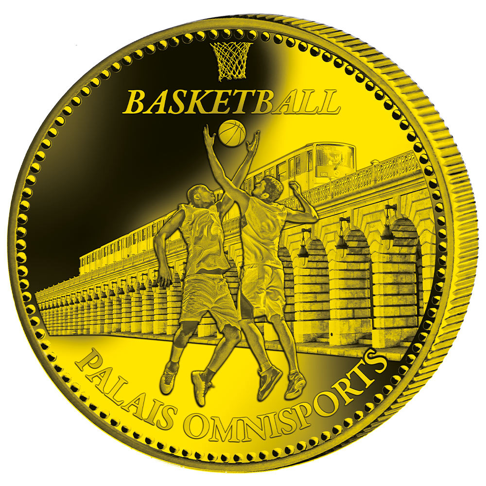 Pièce de collection dorée - Basketball