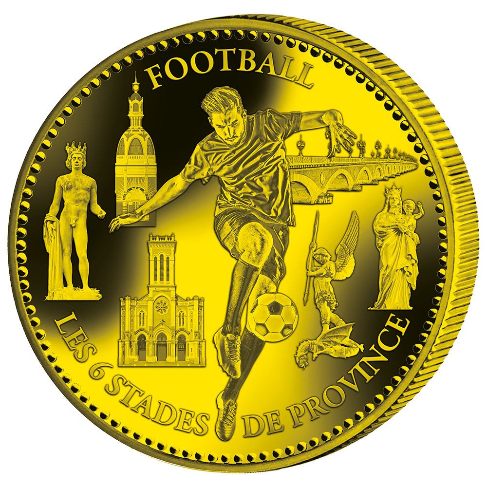 Pièce de collection dorée - Football