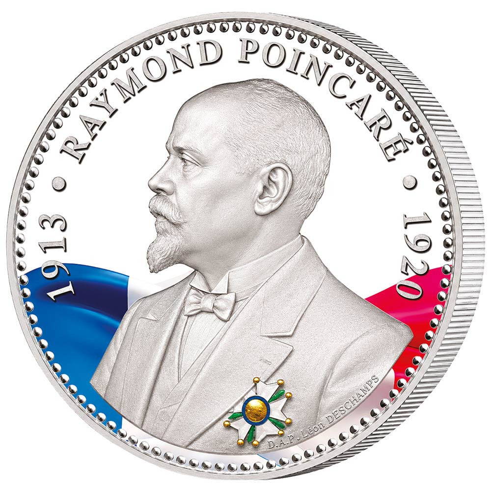 Pièce de collection colorisée - Raymond Poincaré