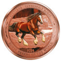 1 Dollar 2026 colorisée - Cheval Clydesdale