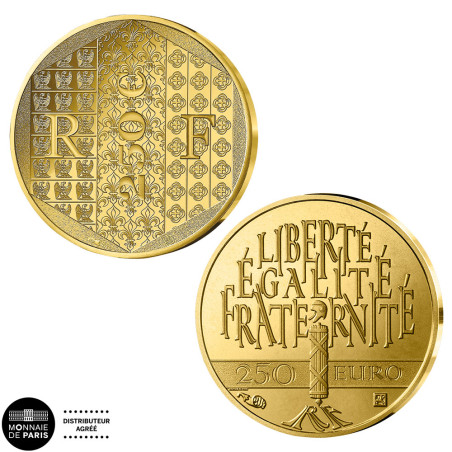 Lot 2 x 250 Euro Or France BU 2026-2025 (2)