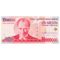 10 Millions de Lires Turquie 1999 - Mustafa Kemal Atatürk