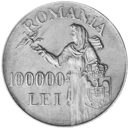 100000 Lei Argent Roumanie 1946 - Michael Ier (1867-1947) (2)