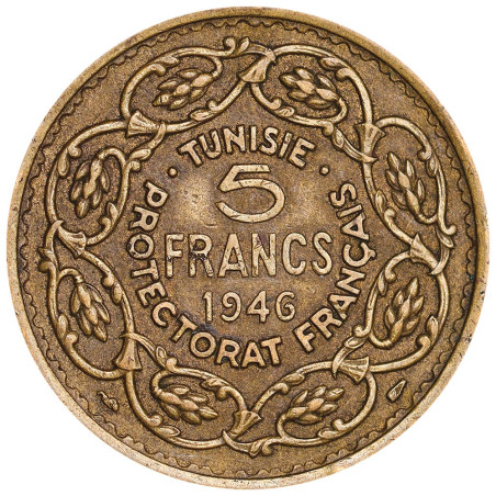 5 Francs Tunisie 1946 (2)