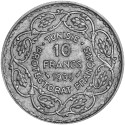 10 Francs Argent Tunisie - Ahmad II (2)