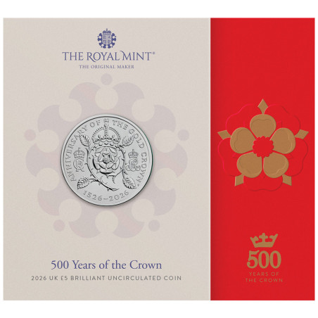 5 Dollars Royaume-Uni  BU 2026 - 500 ans de la Couronne britannique (2)