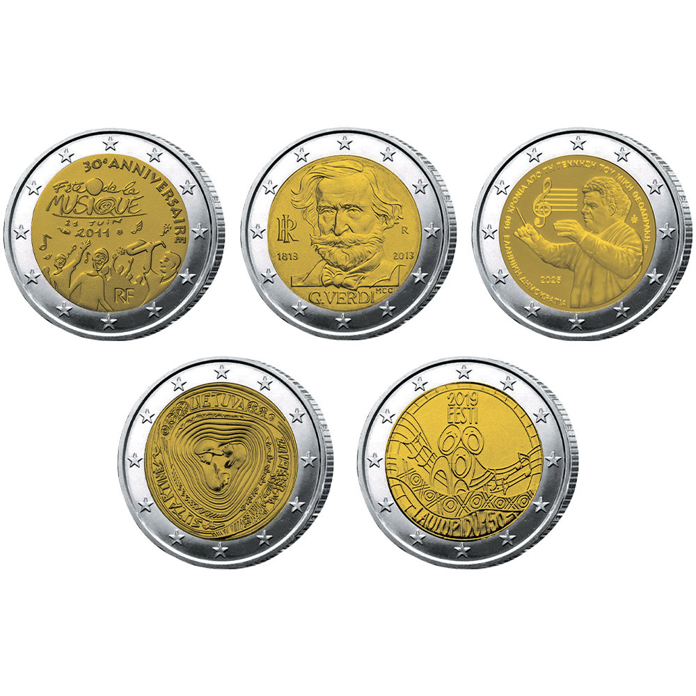 Lot 5 x 2 Euro Musicales