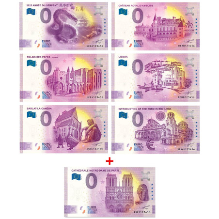 Lot 14 Billets Souvenir 0 Euro + Billet Notre-Dame  de Paris offert (2)