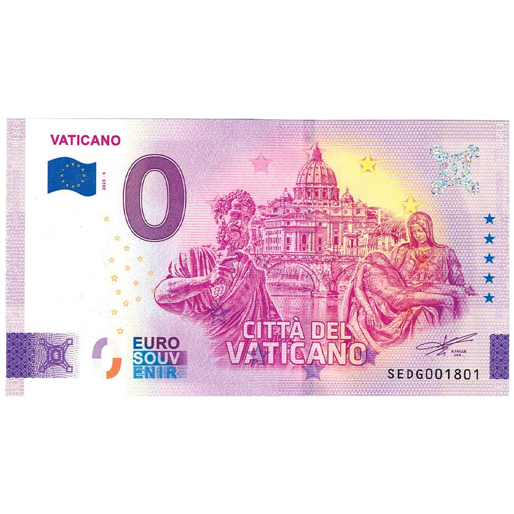 Billets Souvenir 0 Euro - Cité du Vatican