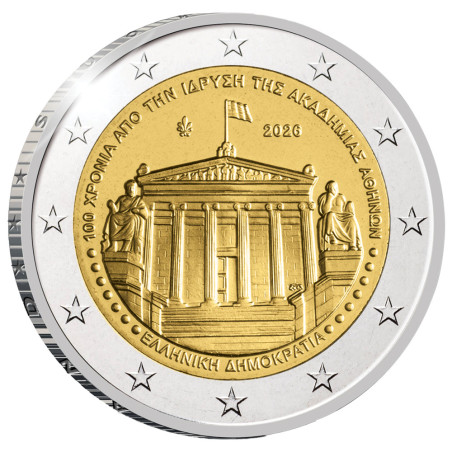 2 Euro Grèce BE 2026 - 100 ans de l’Académie d’Athènes
