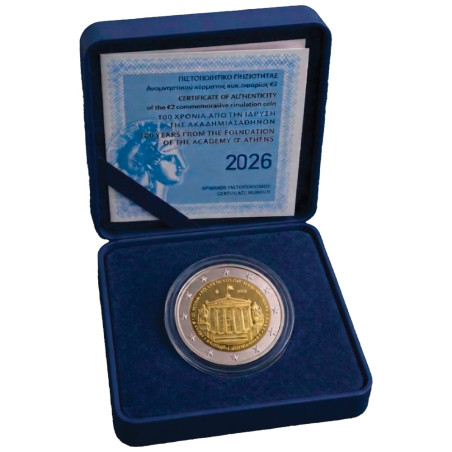 2 Euro Grèce BE 2026 - 100 ans de l’Académie d’Athènes (2)