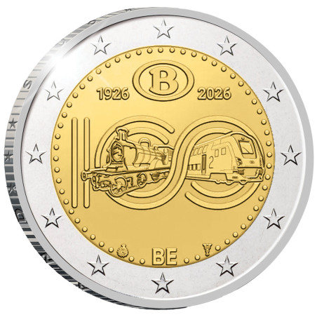 2 Euro Belgique BE 2026 - 100 ans de la SNCF belge