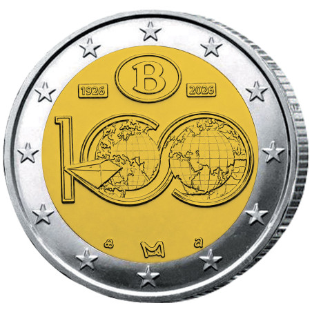 2 Euro Belgique 2026 - 100 ans de Société nationale des chemins de fer belge