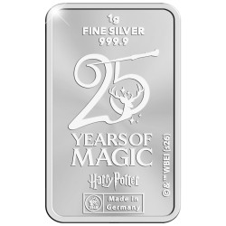 Lingot Argent 1 g - Harry Potter : 25 ans de magie