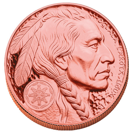 1 Dollar Lakota Sioux  BU 2026 - 20 ans du Buffalo Haut-relief (2)