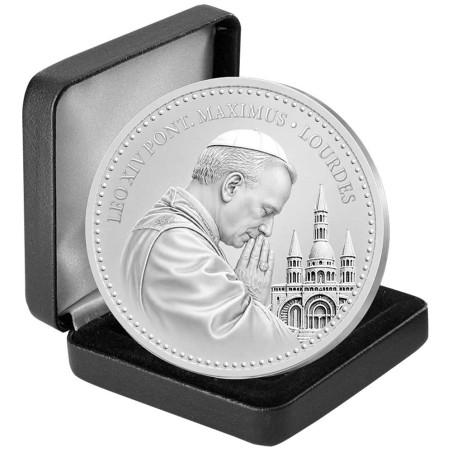 Pièce de collection BE - Pape Léon XIV en Argent - Lourdes (3)