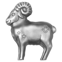 1000 Tögrög Argent 2027 - Pièce de forme - Chèvre