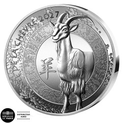 20 Euro Argent France BE 2027 - Année de la Chèvre Haut-relief