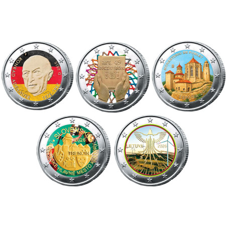 Lot 10 x 2 Euro 2026 colorisées (2)