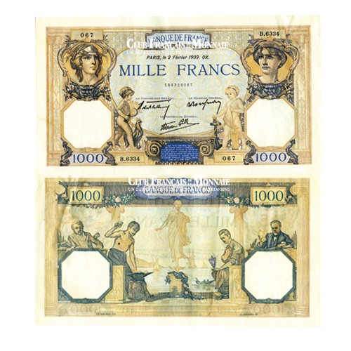 Billet de 1 000 Francs Mercure