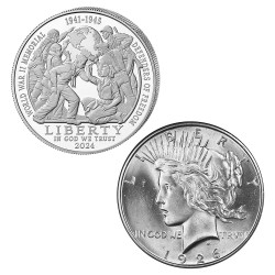 Lot 2 x 1 Dollar Argent USA